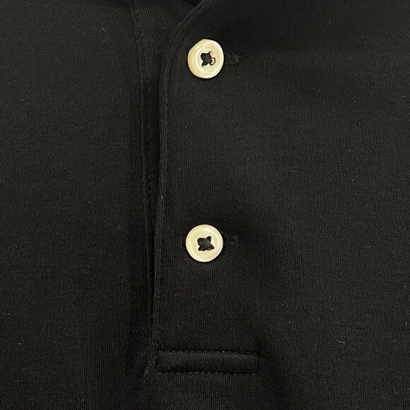 Polo Ralph Lauren Classic Fit Polo Black 100% Cotton -Soft - Men's 2XL XXL - Picture 3 of 9